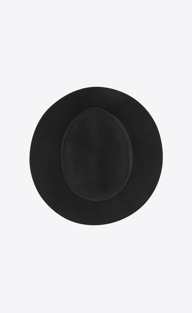 SAINT LAURENT Hats Woman felt hat with gros grain ribbon b_V4